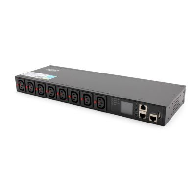 Listwa zasilająca SMART PDU 1U, gniazdo zasilające IEC320 C20 16A/250V, gniazda 8x C13, 16A