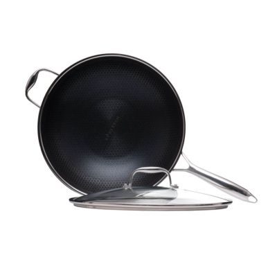 10. Wok z powłoką DIAMOND Kohersen Black Cube z pokrywką (32 cm ; 5,1l)