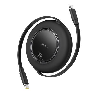 2. Kabel Baseus Free2Pull Mini 100W zwijany USB-C - USB-C 2m - czarny