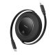 2. Kabel Baseus Free2Pull Mini 100W zwijany USB-C - USB-C 2m - czarny
