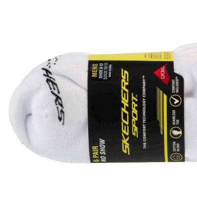 3. Skechers 6pk Men Mn Cotton Nshw Socks S117809-WHT Białe 41-46