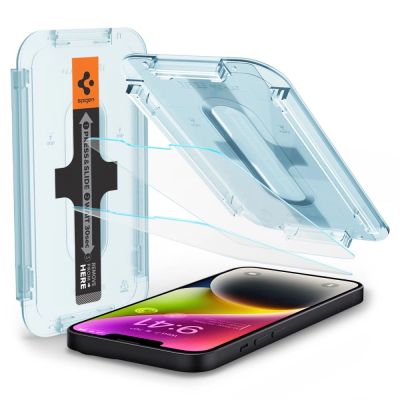 16. Szkło hartowane Spigen Glas.tR EZ Fit na iPhone 13 / 13 Pro / 14 / 16e / 17e- 2 szt.