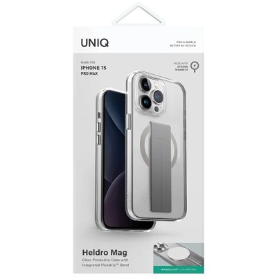2. Etui UNIQ Heldro Mag Magclick Charging na iPhone 15 Pro Max - przezroczyste