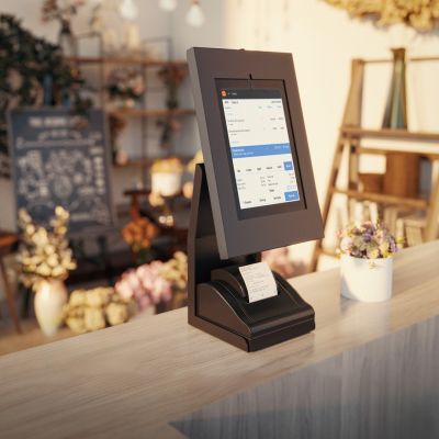 7. Stojak POS na tablet i drukarkę Maclean, 1kg max, MC-336