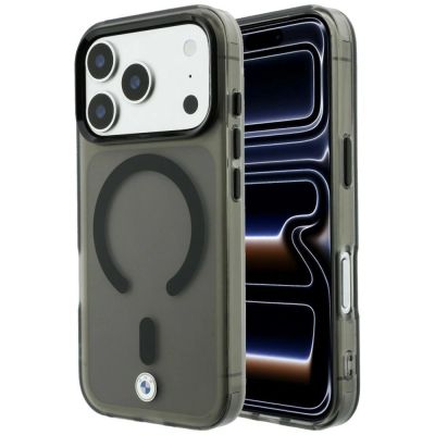Etui BMW Sign Frosted IML & Metal Logo MagSafe na iPhone 18 Pro Max / 17 Pro Max - szare