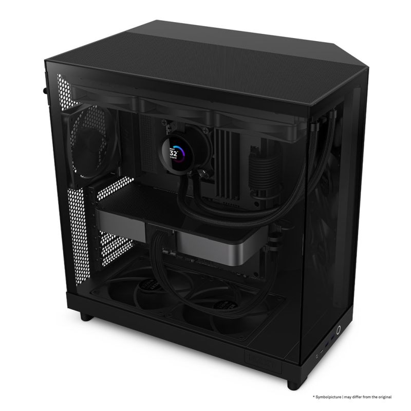 3. NZXT OBUDOWA KOMPUTEROWA NZXT OBUDOWA H6 FLOW MIDI TOWER Z OKNEM CZARNA