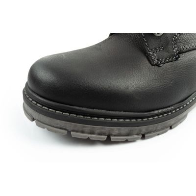 6. Wrangler Allan Mid  buty męskie sztyblety trzewiki eleganckie skórzane czarne