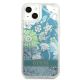 3. Etui Guess Flower Liquid Glitter na iPhone 13 - zielone