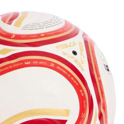 8. Piłka nożna adidas Spain RFEF 26/27 Competition biało-czerwono-pomarańczowa KE5081