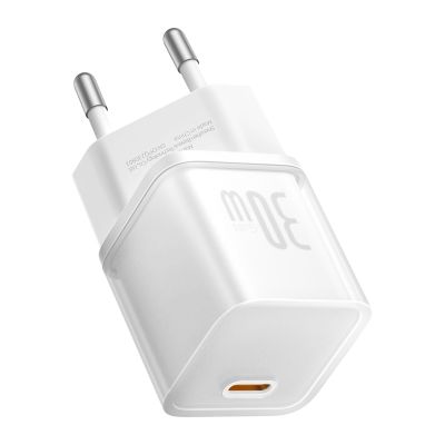 4. Ładowarka sieciowa Baseus GaN5S 30W EU USB-C - biała