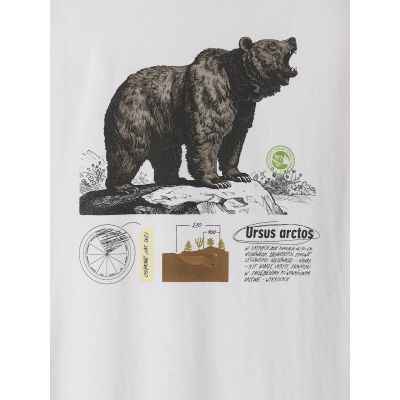 5. T-shirt regular z nadrukiem męski 4F 4FKAW26TTSHM4473-11S