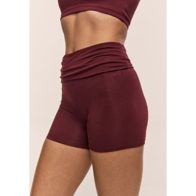 5. Legginsy treningowe damskie CASALL Sublime Folded Hotpants kolor bordowy
