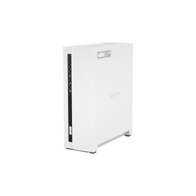 5. Qnap TS-133, Tower,  1 x 2.5"/3.5" SATA, ARM 1.8GHz Quad core, 2GB, 1 x 1GbE, External adapter (PSU)
