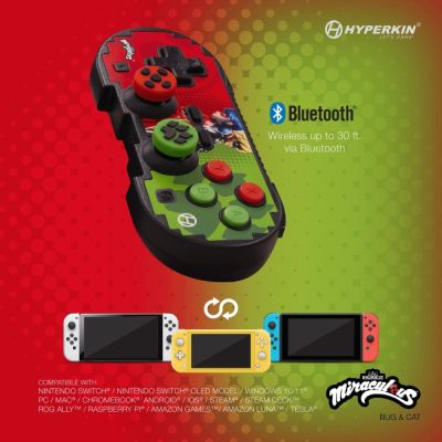 5. Hyperkin Pixel Art Zielony, Czerwony Bluetooth Gamepad Nintendo Switch, Nintendo Switch Lite, Nintendo Switch OLED