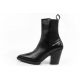 2. Karl Lagerfeld Kowboy buty damskie botki kowbojki skórzane czarne