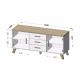 3. Komoda LOTTA 150 2D3S wotan + czarny mat