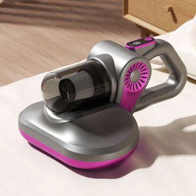 8. Mini odkurzacz ręczny pionowy 4w1 ze szczotką do usuwania roztoczy - szary