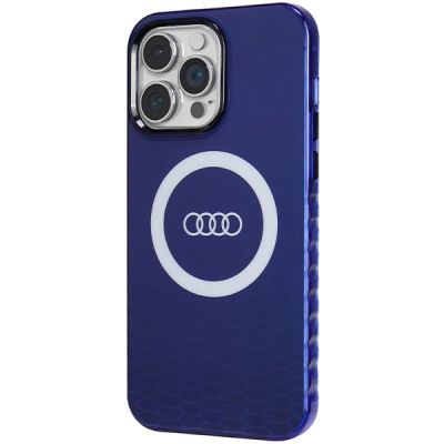 2. Etui Audi IML Big Logo MagSafe na iPhone 14 Pro Max - niebieskie