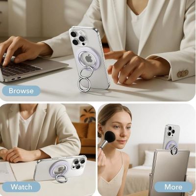 2. Uchwyt ESR Magnetic HaloLock MagSafe na telefon - fioletowy