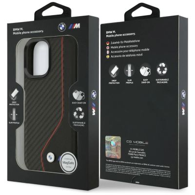 16. Etui BMW M Carbon Line & Logo MagSafe na iPhone 17 - czerwone