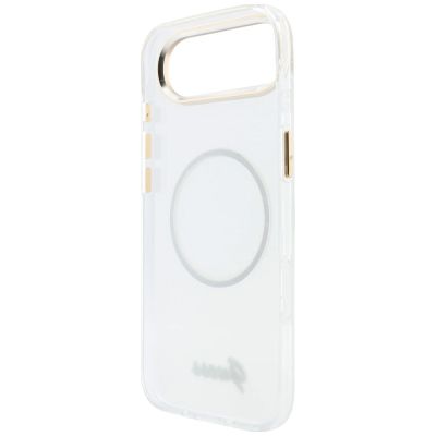 8. Etui Guess IML Gradient Script Metal MagSafe na iPhone Air - białe