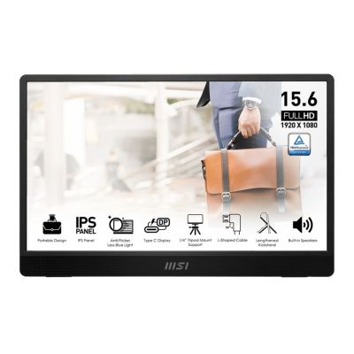 MSI PRO MP161DE E2 monitor komputerowy 39,6 cm (15.6") 1920 x 1080 px Full HD LED Czarny