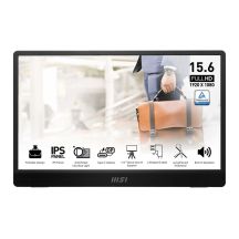 MSI PRO MP161DE E2 monitor komputerowy 39,6 cm (15.6") 1920 x 1080 px Full HD LED Czarny