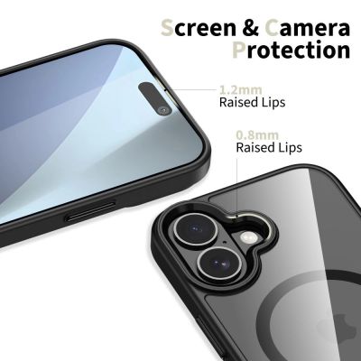 3. Etui Tech-Protect MagMat MagSafe na iPhone 17 - przezroczysto-czarne