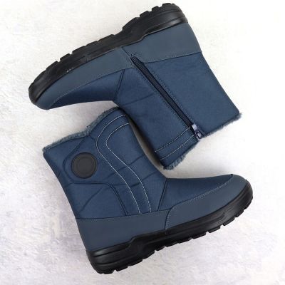 6. Śniegowce damskie płaskie ocieplane granatowe Potocki SU33310