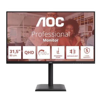 2. AOC E4 Q32E4U monitor komputerowy 80 cm (31.5") 2560 x 1440 px Quad HD LED Czarny