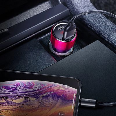 13. Ładowarka Baseus Magic Series PPS CCMLC20C-01 samochodowa 45W USB-C PD / USB-A QC - czarna