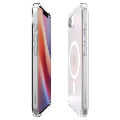 7. Etui Spigen Ultra Hybrid MagSafe na iPhone 16e / 17e- białe, półprzezroczyste