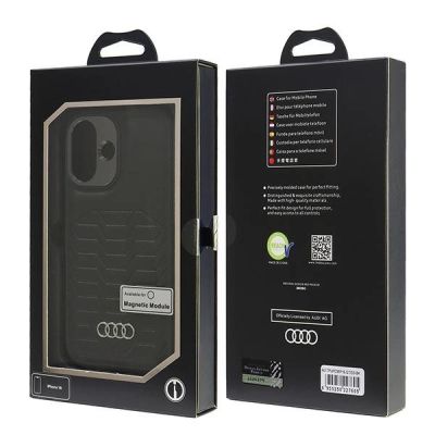 7. Etui Audi Synthetic Leather MagSafe na iPhone 16 6.1" - czarne