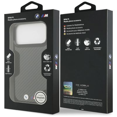 8. Etui BMW M Kevlar Matt MagSafe na iPhone 17 Pro Max - czarne