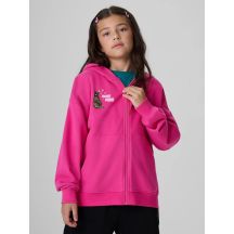 Bluza dresowa loose z kapturem dziewczęca 4F 4FJKAW26TSWSF3137-54S