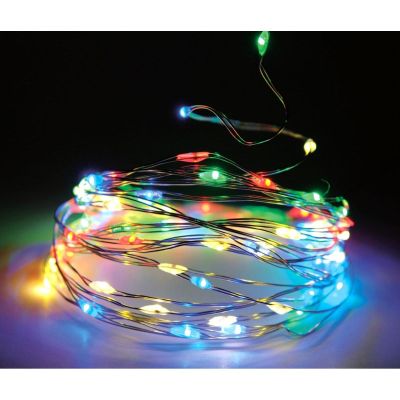 14. LAMPKI DRUCIKI NA BATERIE GIRLANDA 40 LED MULTIKOLOR
