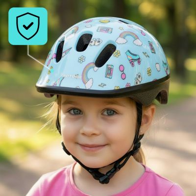 13. Kask rowerowy Meteor KS06 Rainbow Jr 17435 r. S 48-52 cm