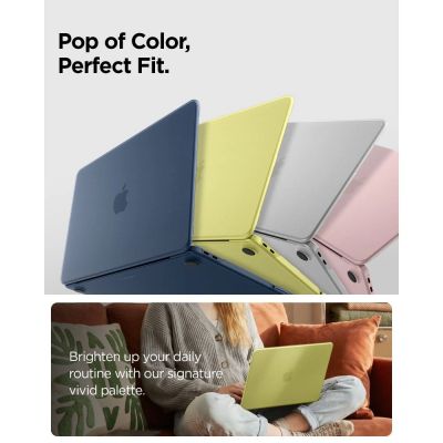 7. Etui Spigen AirSkin na MacBook Neo 13" 2026 - żółte matowe