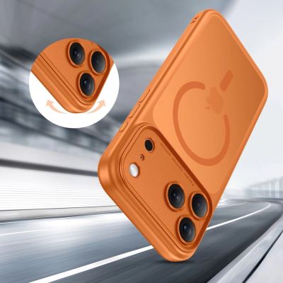 6. Etui Tech-Protect Magpeak Magsafe CC na iPhone 17 Pro Max -pomarańczowy mat