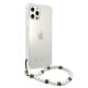 4. Etui Guess White Pearl na iPhone 12 Pro Max - przezroczyste