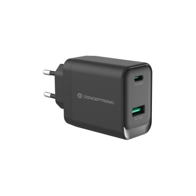 6. Conceptronic ALTHEA20B45 ładowarka do urządzeń przenośnych Uniwersalne Czarny Prąd przemienny Szybkie ładowanie Wewnętrzna