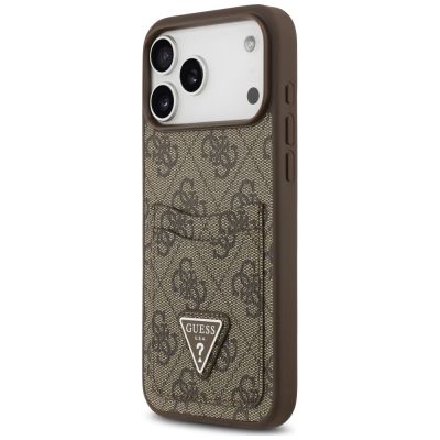 2. Etui Guess 4G nauble Card Triangle na iPhone 18 Pro Max / 17 Pro Max - brązowe