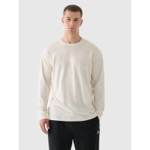 Longsleeve oversize z nadrukiem męski 4F 4FRAW24TLONM507-83S