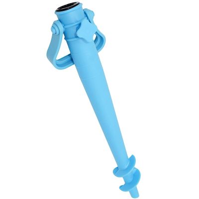 4. BAZA MOCOWANIE DO PARASOLA PLASTIKOWA WKRĘCANA 39CM NIEBIESKA