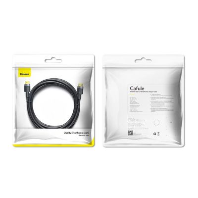 15. Kabel Baseus Cafule HDMI / HDMI 2.0 4K 60 Hz 3D 18 Gbps 2 m - czarny