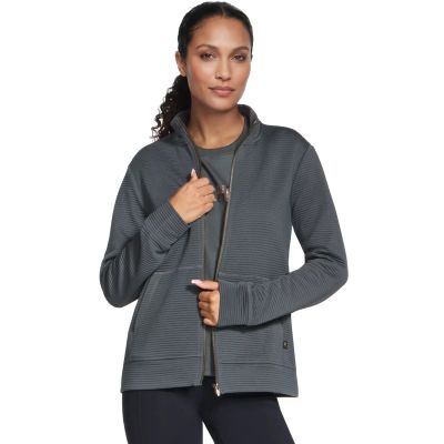 4. Skechers Go Walk Everywhere Full Zip Hoodless W3JA261-GNBK Zielone L