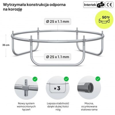 3. ZIPRO 4FT Jump Pro Zewnętrzna Okrągły Sprężyny zwojowe Trampolina ogrodowa