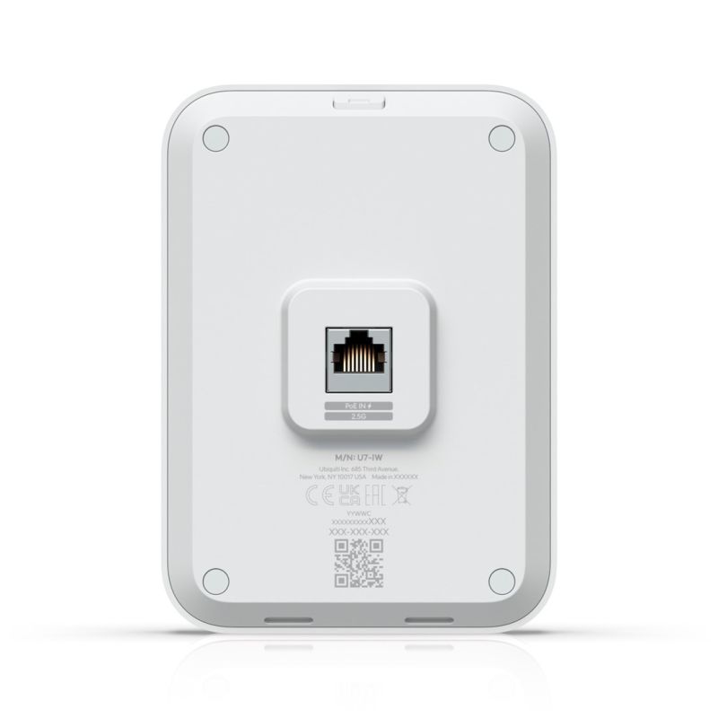 23. Access Point Wi-Fi 7 Ubiquiti UniFi U7 In-IW 2.4GHz(2 x 2)/5GHz(2 x 2) PoE+/PoE 1x2,5G (U7-IW-EU)