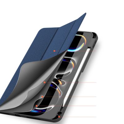 8. Etui Dux Ducis Domo z klapką i smart sleep na Xiaomi Pad 6 / 6 Pro - niebieskie
