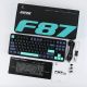 8. Klawiatura gasket F87 Pro Dark Blue + Black + Cyan GrayWoodV4 switch RGB AULA